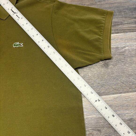 Lacoste Olive Green Mens 5 Crocodile Logo Short Sleeve Pique Tennis Polo Shirt L - Picture 3 of 10